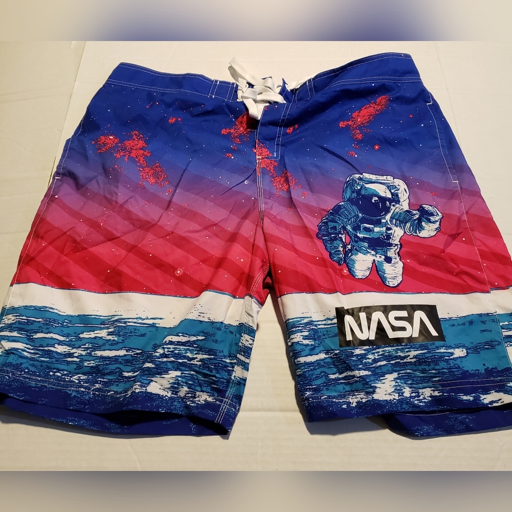 Nasa Buzz Aldrin Space Swim Trunks Mens Size XXL